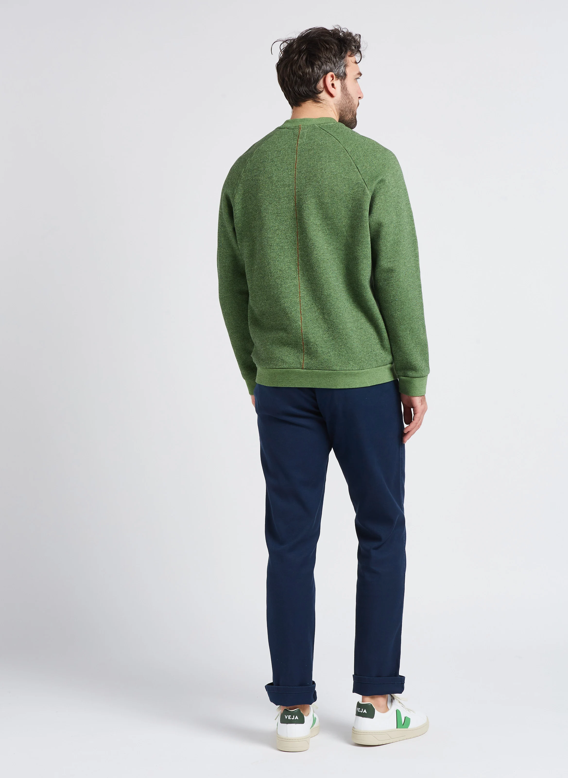 Pantalon chino slim-fit en coton mélangé| Bleu
