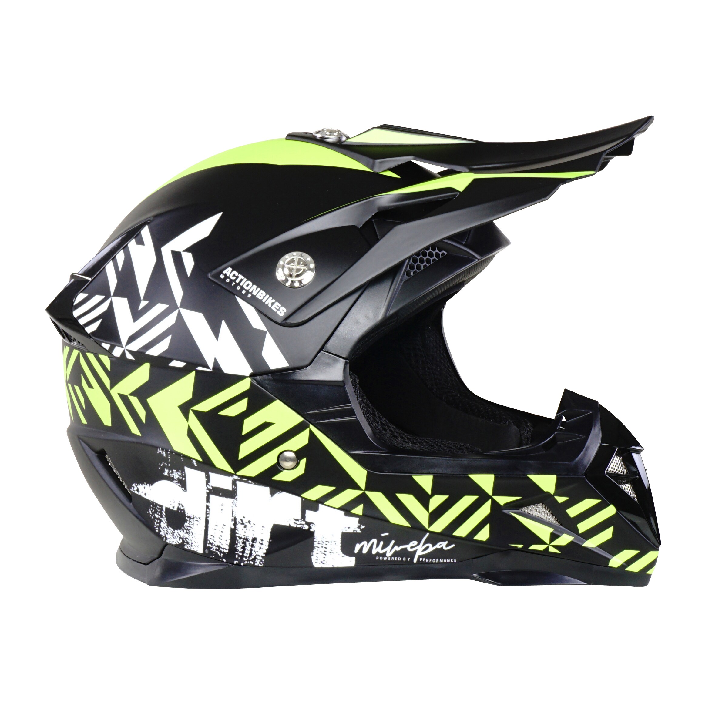 Crosshelm für Kinder, Hornet, Kinderhelm, 6 Farben, Straßenzulassung ECE 22/05 Norm, Kinnverschluss(Grün, Kids S (47-48cm))