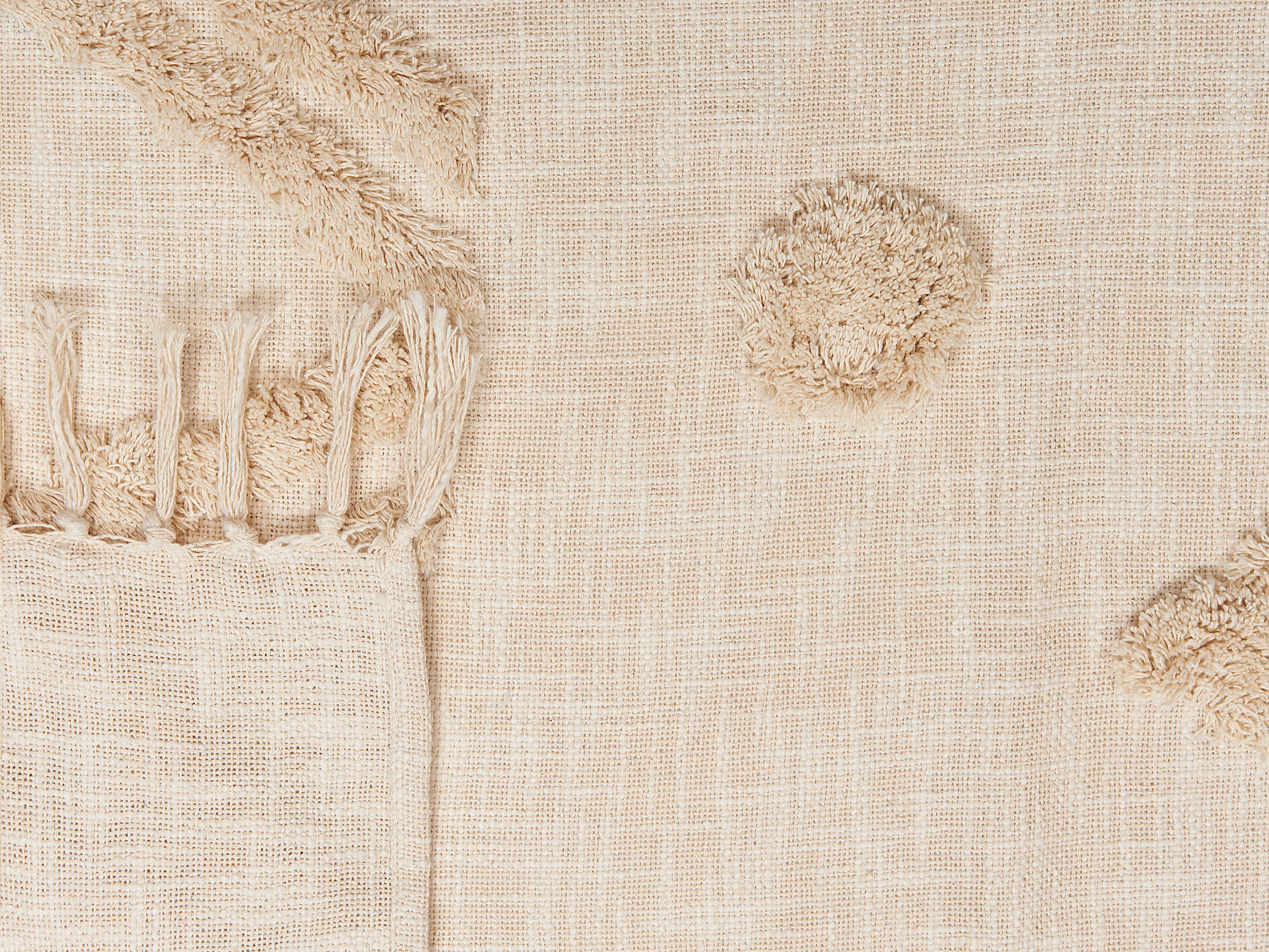Plaid FATEHPUR Katoen 130 x 180 cm Beige