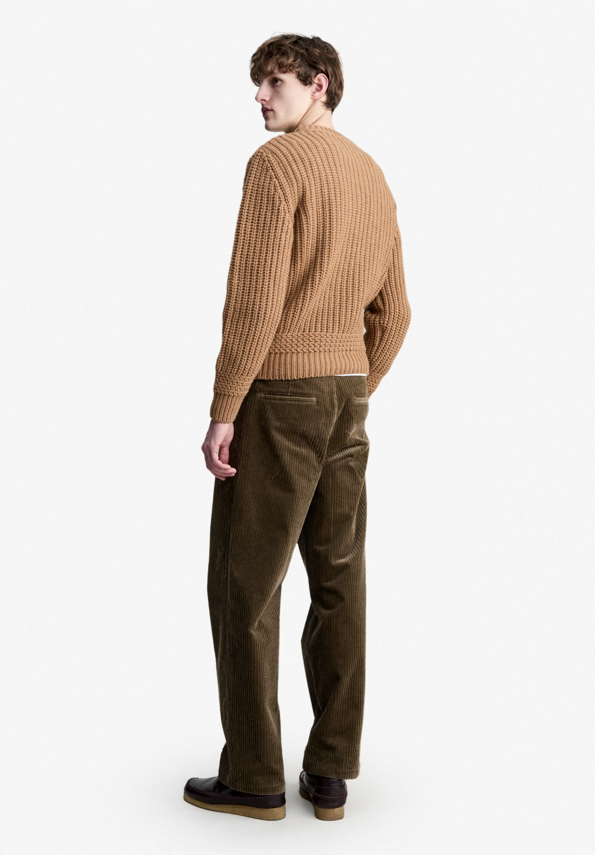 Pull camel en laine recyclée - Camel