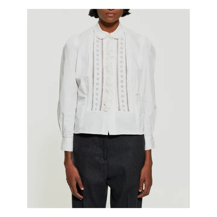 Antik Batik Blouse Big Diane Popeline de Coton | Crème