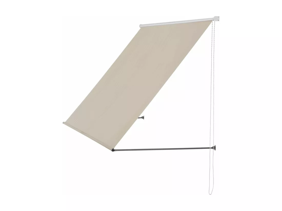 Brise-soleil pare-soleil auvent pour beige 250 x 120 x 0 cm 03_0001112