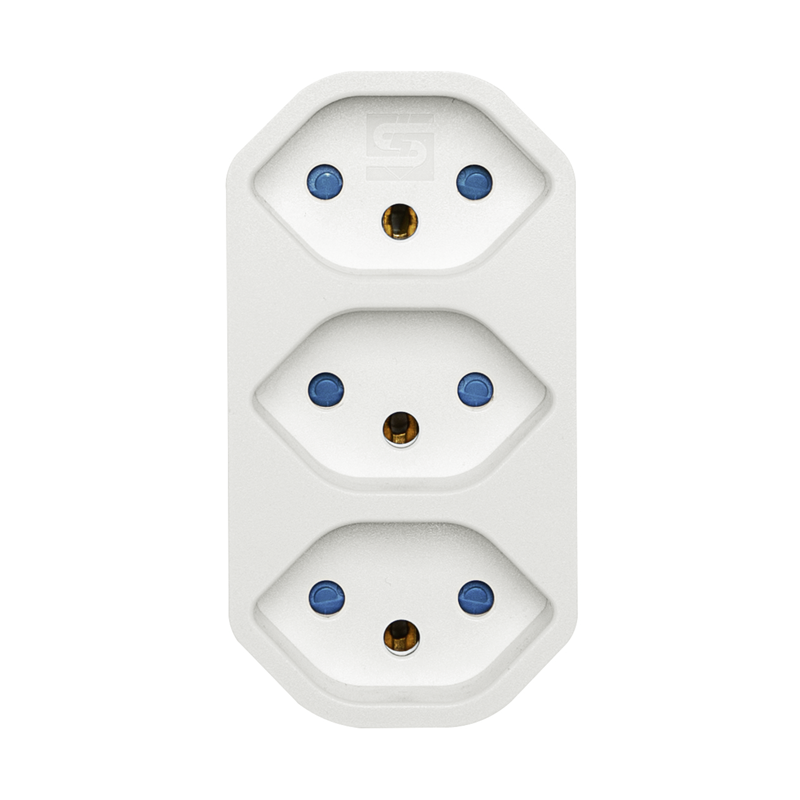 Mehrfachadapter 3-fach Mehrfachstecker T13 Steckdosen Adapter Schweiz 3-polig (14971032) - Weiss