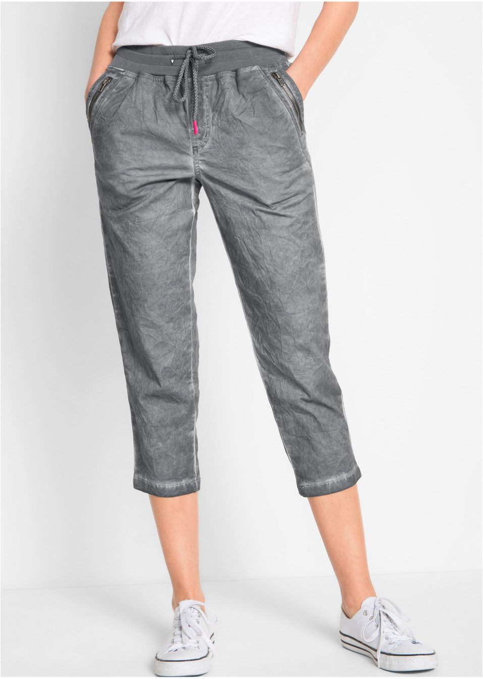 Pantalon 3/4 avec cordon contrastant