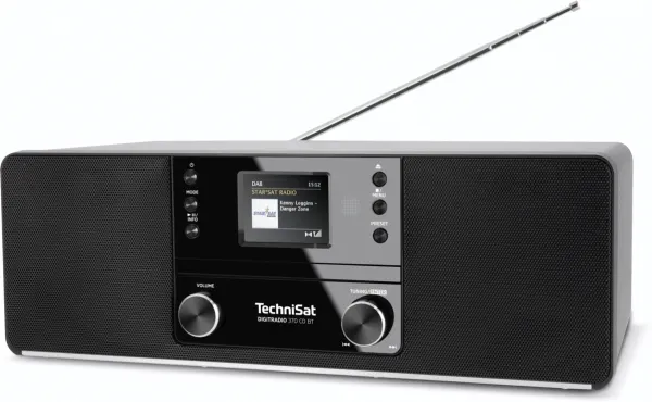 TechniSat DigitRadio 370 CD BT - Audiosystem - 2 x 5 Watt - sort