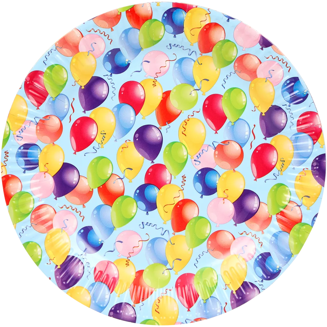 Partybordjes 8 stuks | Ø 23 cm | diverse dessins