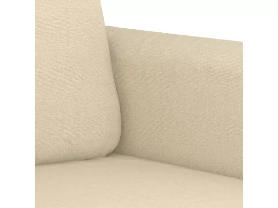 Ensemble de canapés 2 pièces avec coussins crème tissu