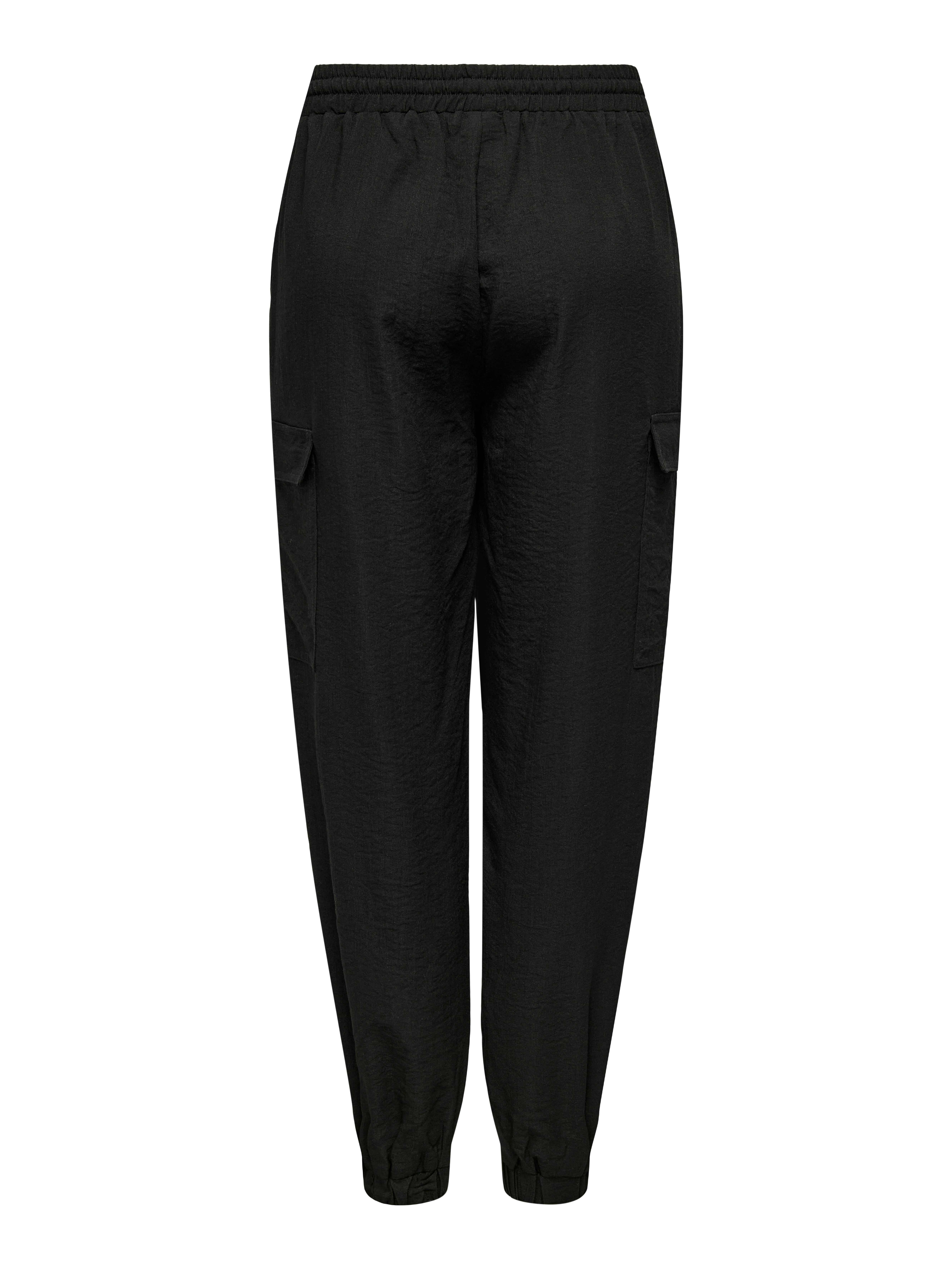ONLKATINKA Hohe Taille Normal geschnitten Cargo-Hose Black