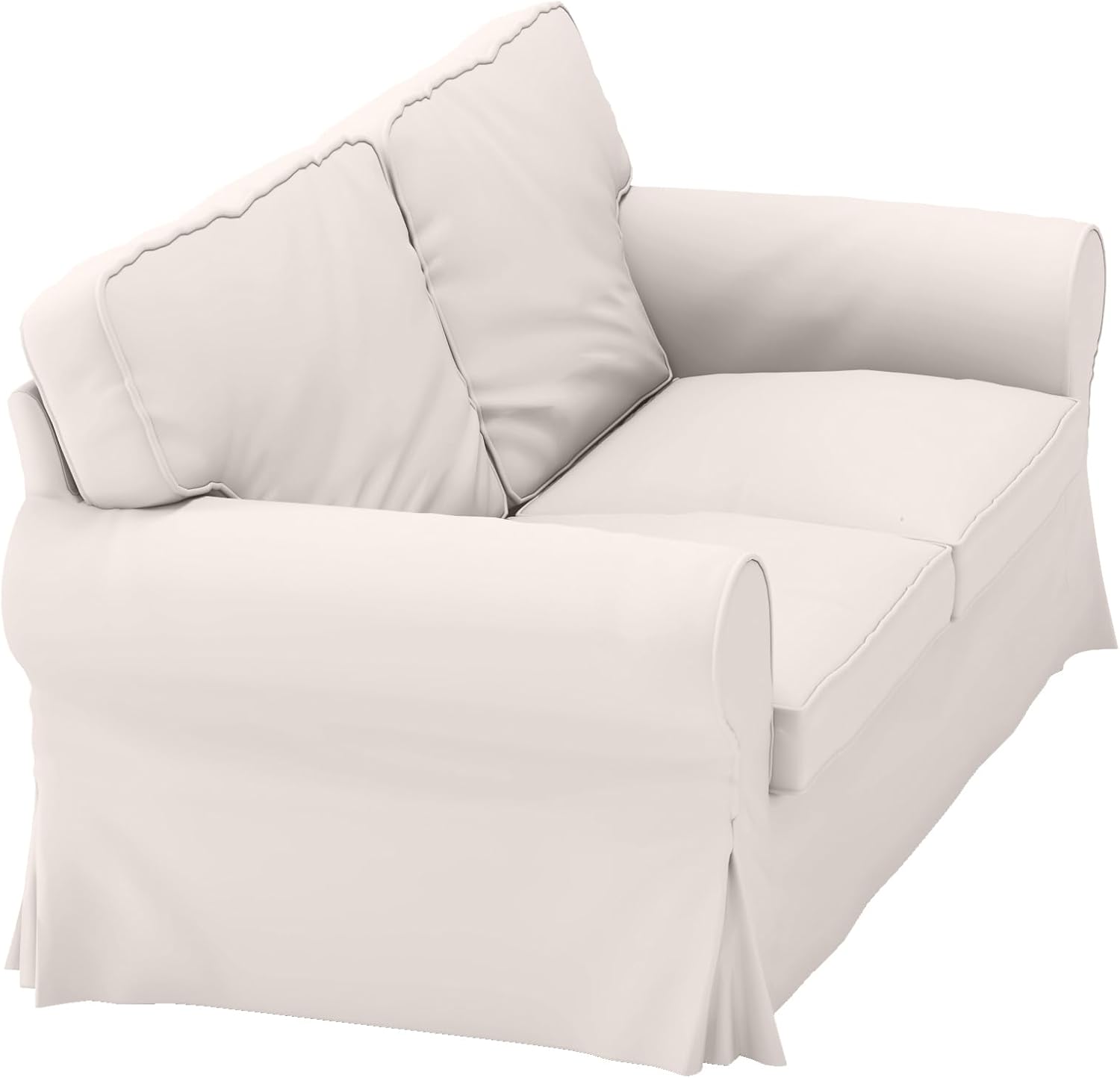 HomeTown Market Strapazierfähiger Sofabezug Ersatz kompatibel für IKEA Ektorp Sofa Cover. Slipcover nur. Sofa Nicht inbegriffen. (Polyester, Loveseat, Beige)