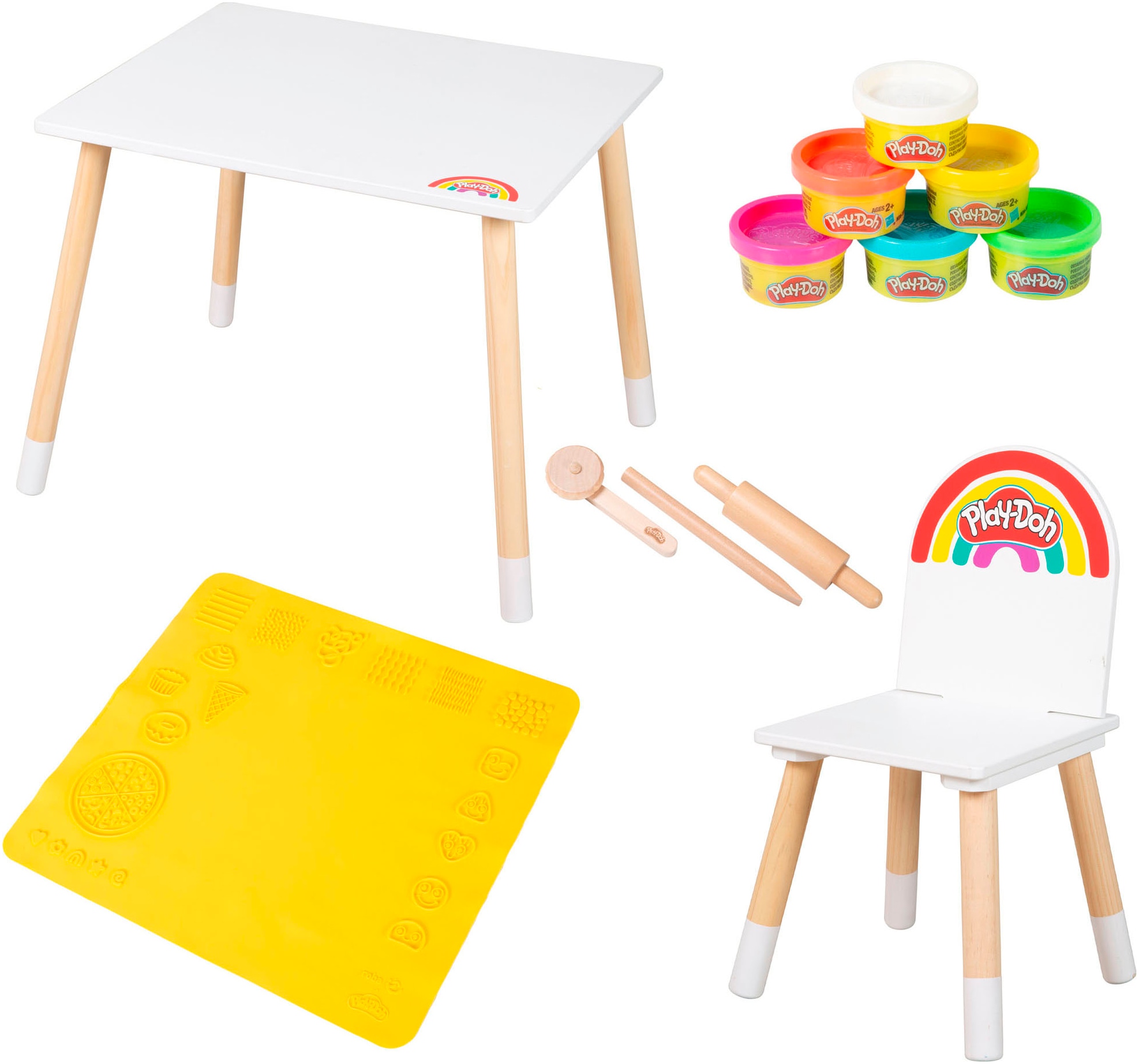 roba® Kindersitzgruppe »Play-Doh« Set,  inkl. 3D Kreativmatte, Knete und Zubehör