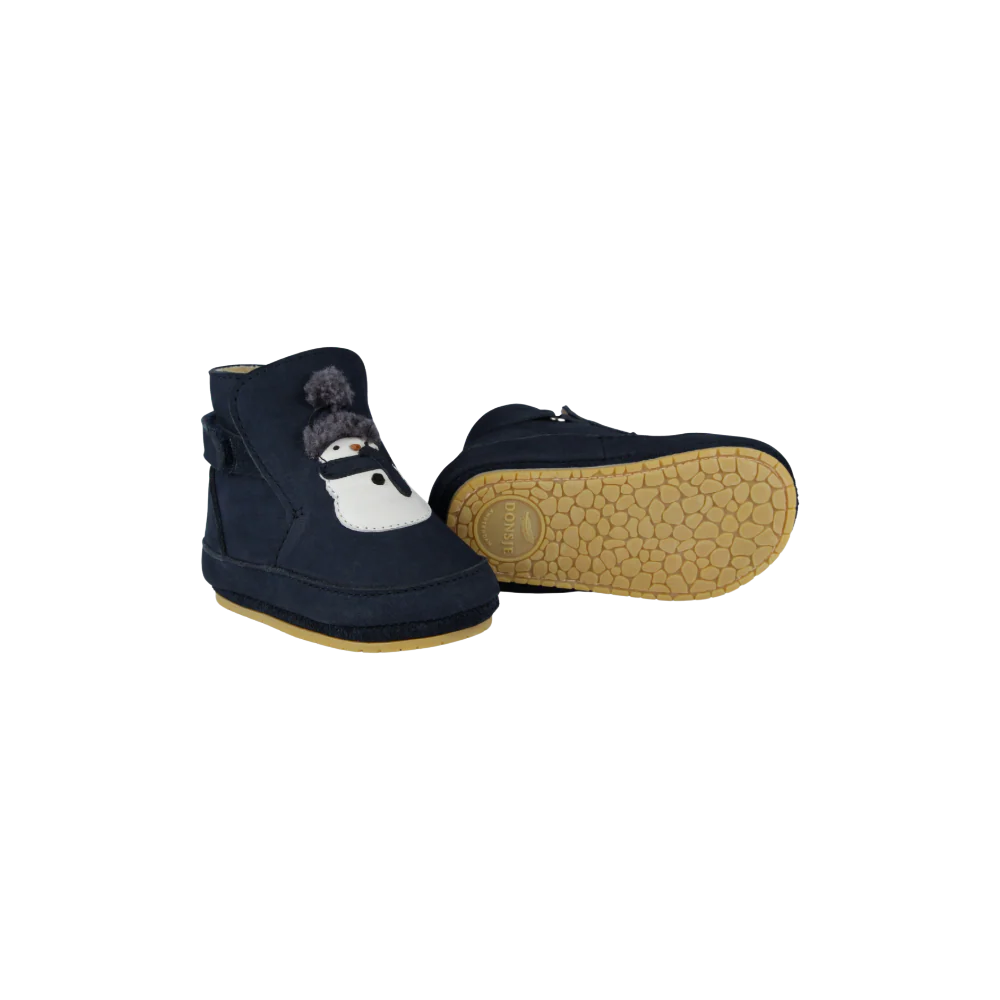 Aggas Booties | Snowman | Navy Nubuck