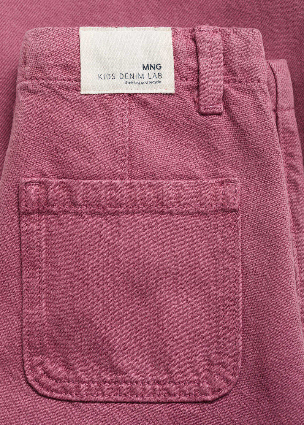 Mango Kids wide leg casual broek donkerrood