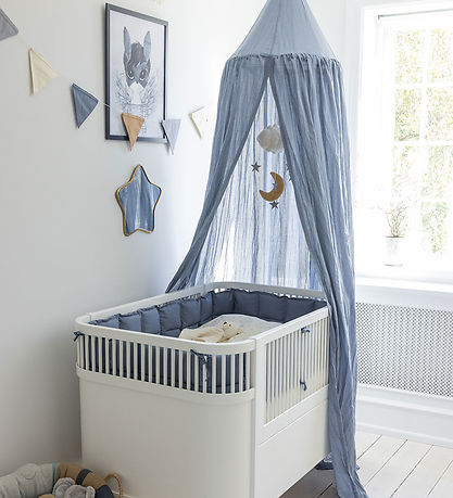 Sebra Betthimmel - Dobby gewebt - Forest Lake Blue