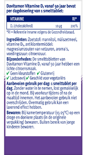 Davitamon Vitamine D 50 Plus Smelttablet 130TB