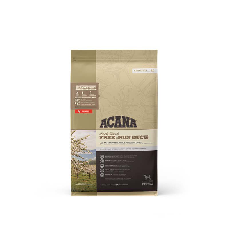 Acana Singles Free-Run - Hondenvoer - 11.4 Kilogram - eend