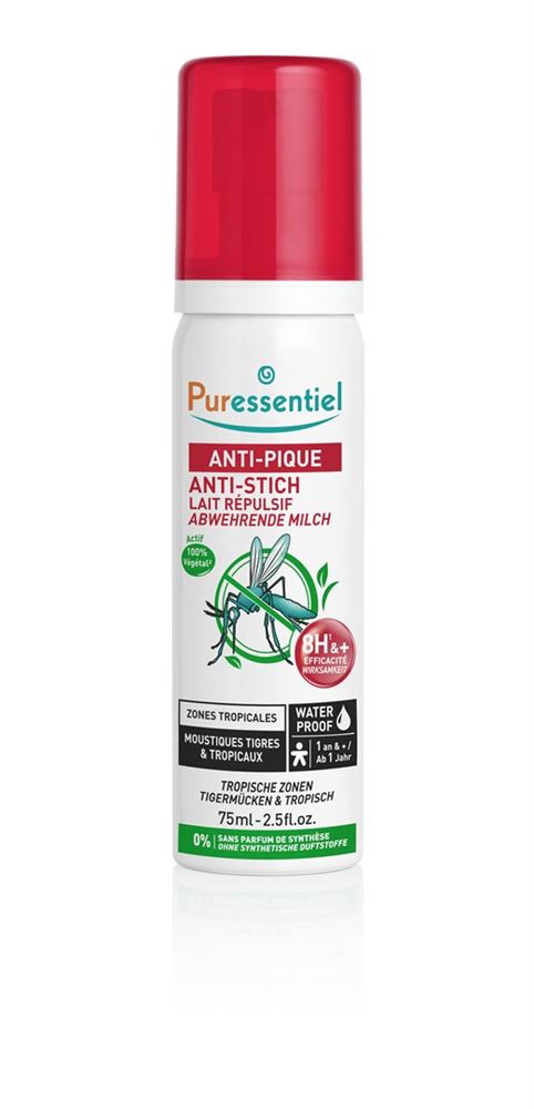 Puressentiel Anti-Stich Tropisch Abwehrende Milch Milch wasserfest Fl 75 ml