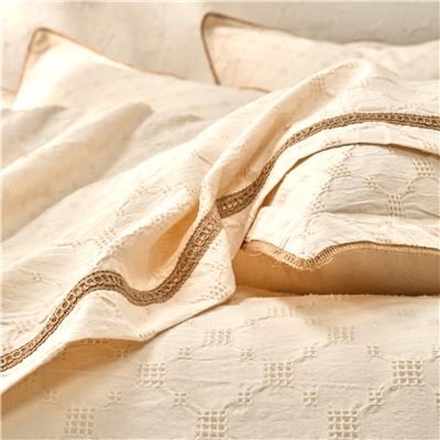 Linge de lit tissage gaufré