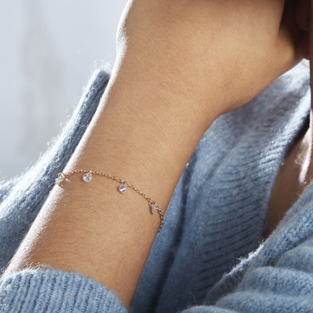 Bracelet Myosothis Plaqué Or Oxydes De Zirconium