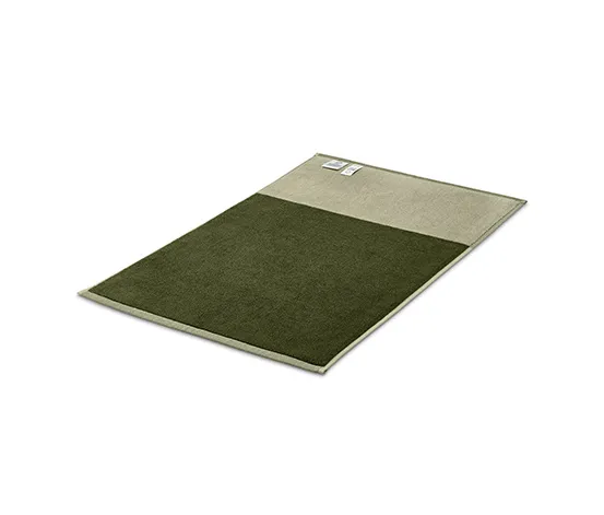Hochwertiger Jacquard-Duschvorleger, sandgrün-moosgrün
