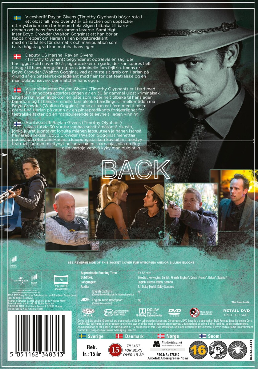 Justified - Sæson 4 - DVD