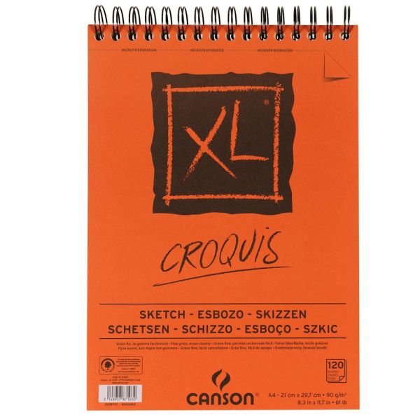 Canson Bloco de Desenho A3 Horizontal XL Croquis 90g 120 Fls