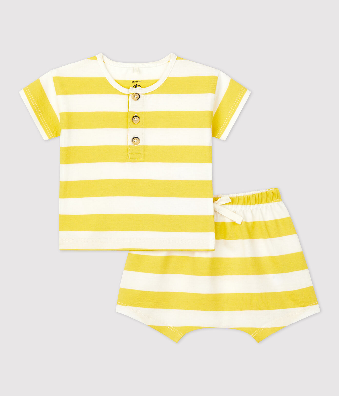 Ensemble 2 pièces rayé en jersey bébé