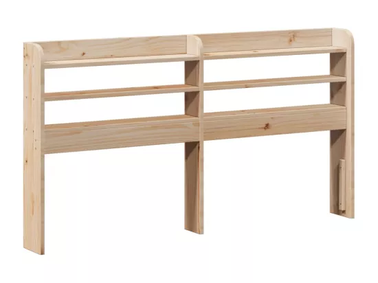 Tête de lit avec étagères 120 cm bois massif de pin