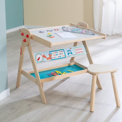 Roba Easel 3-in-1 Krittavle med Hylle & Krakk