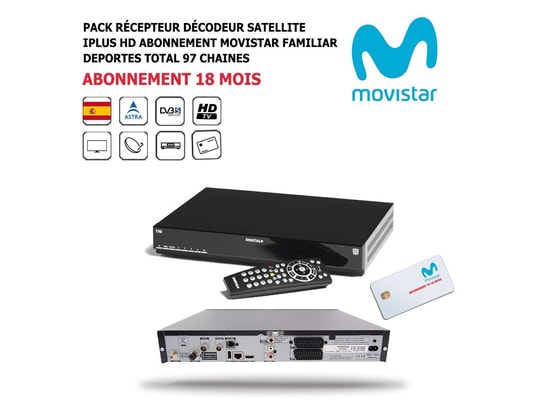 OPTEX - Décodeur satellite HD Pack récepteur décodeur satellite iplus hd + abonnement tv e...