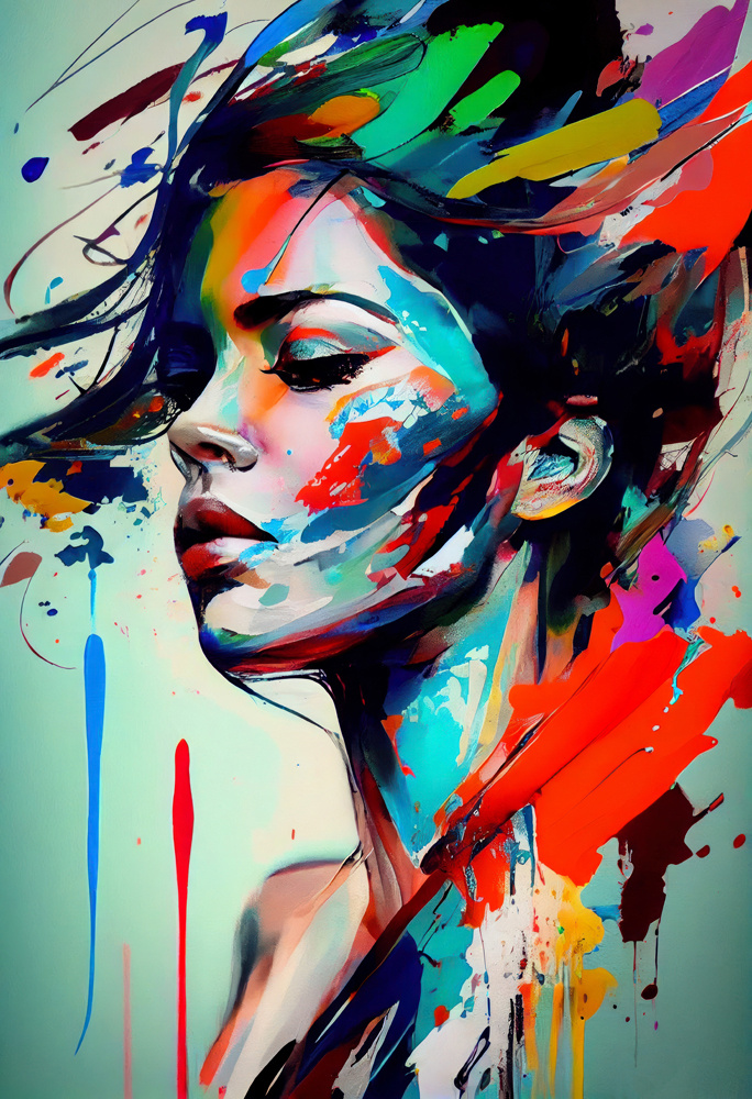 Akustikbild COLOUR SPLASH 80x120cm, 6kg