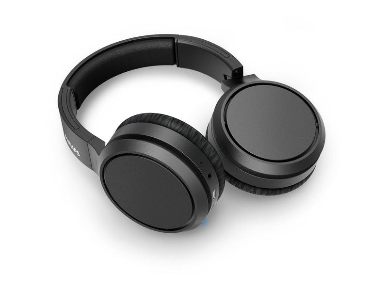 Philips Over-Ear-Kopfhörer TAH5205BK/00 Schwarz Over-Ear-Design mit geschlossenem Design – Hervorragende Geräuschisolierung – Faltsystem für kompakte Aufbewahrung