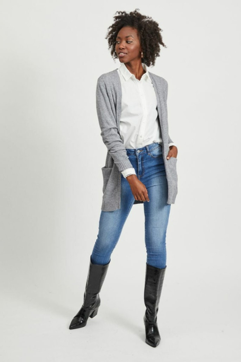Vila grijze dames vest