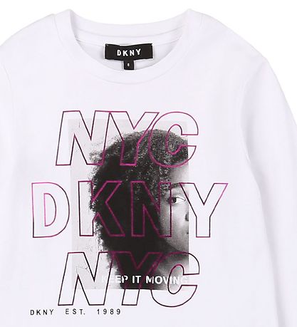 DKNY Pullover - Junior D3 - Weiß m. Aufdruck