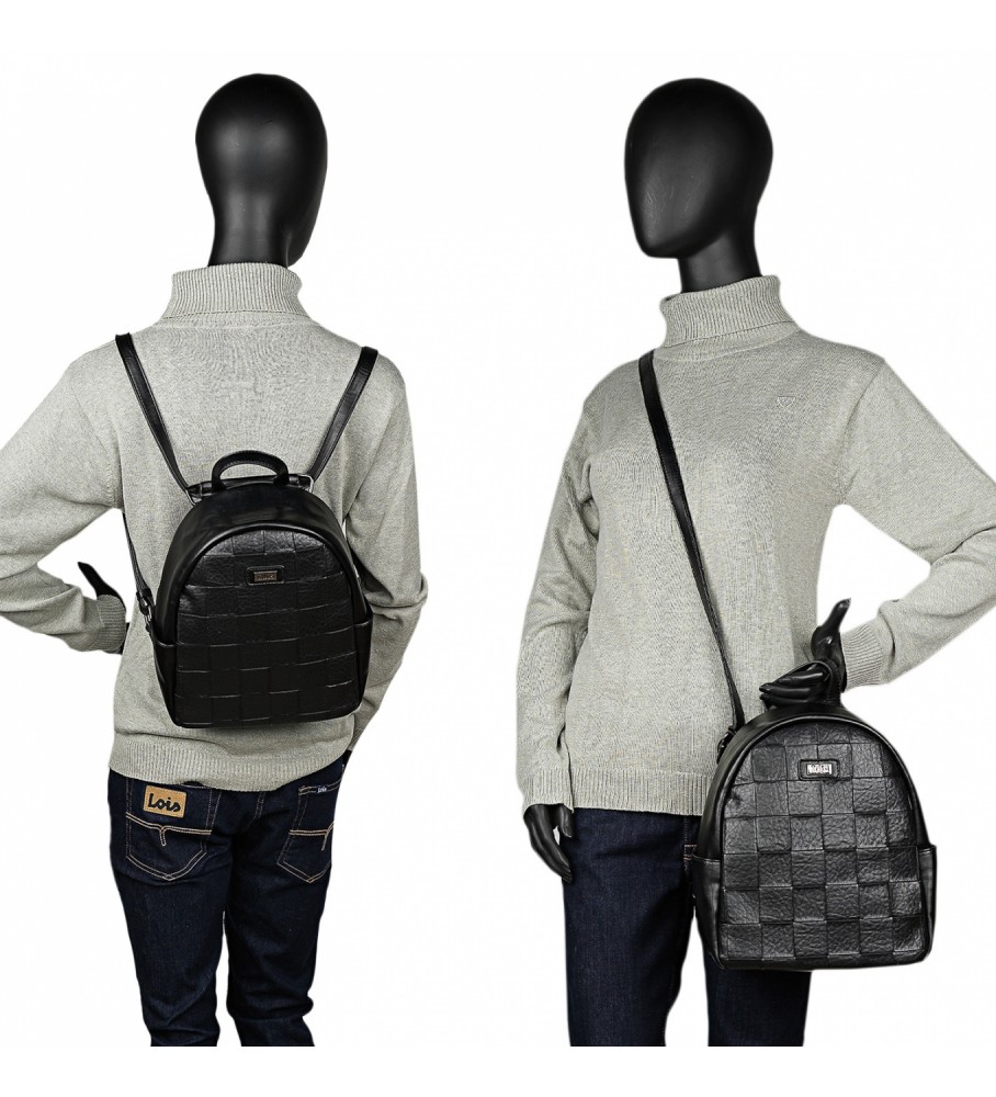 Mochila antifurto Lois preta - 23x27x11cm -