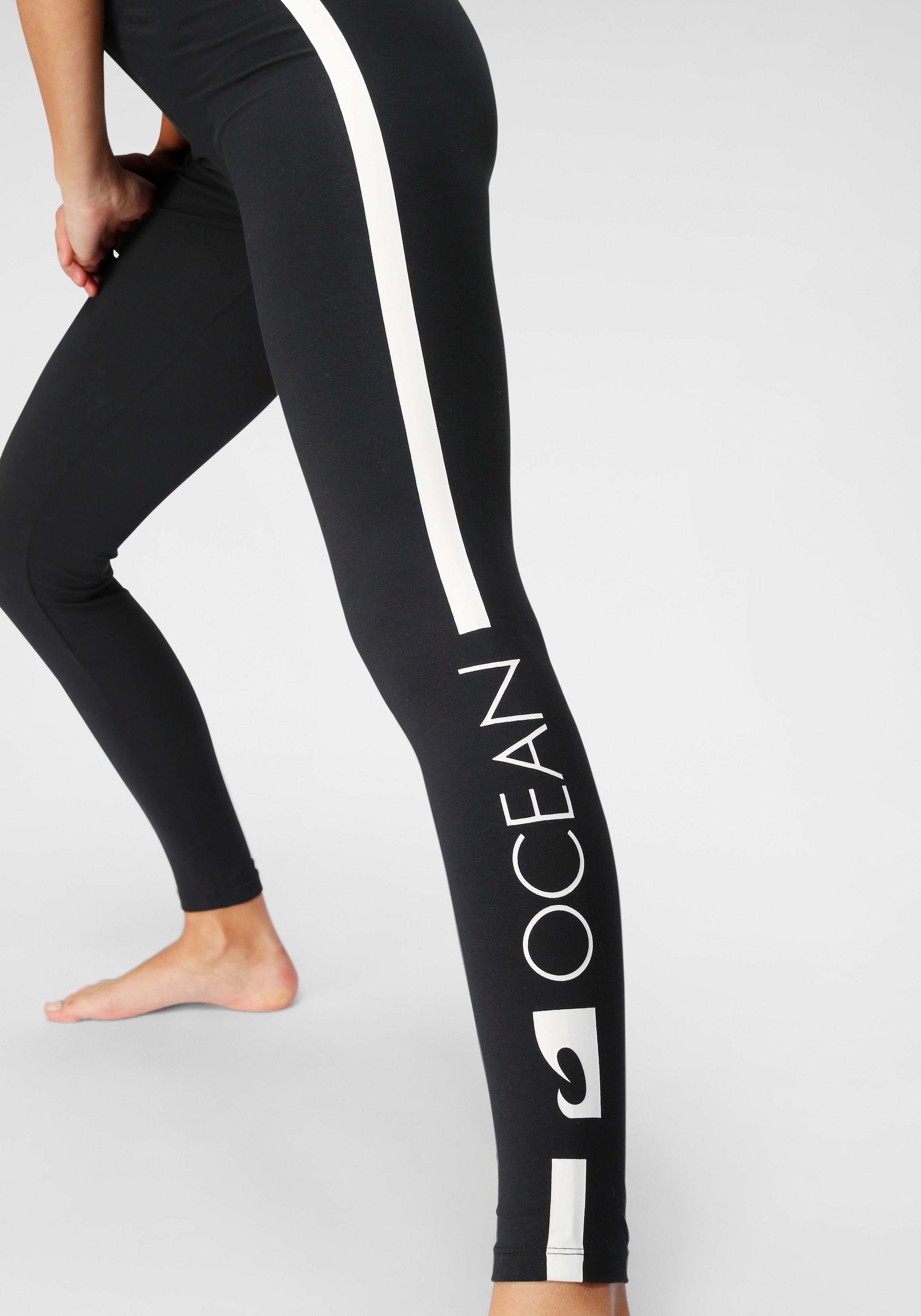 Ocean Sportswear Leggings  mit Kontraststreifen und Logodruck