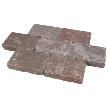 Stonewish klinker Avenue getrommeld Fire 20 x 30 x 6 cm bruin/rood