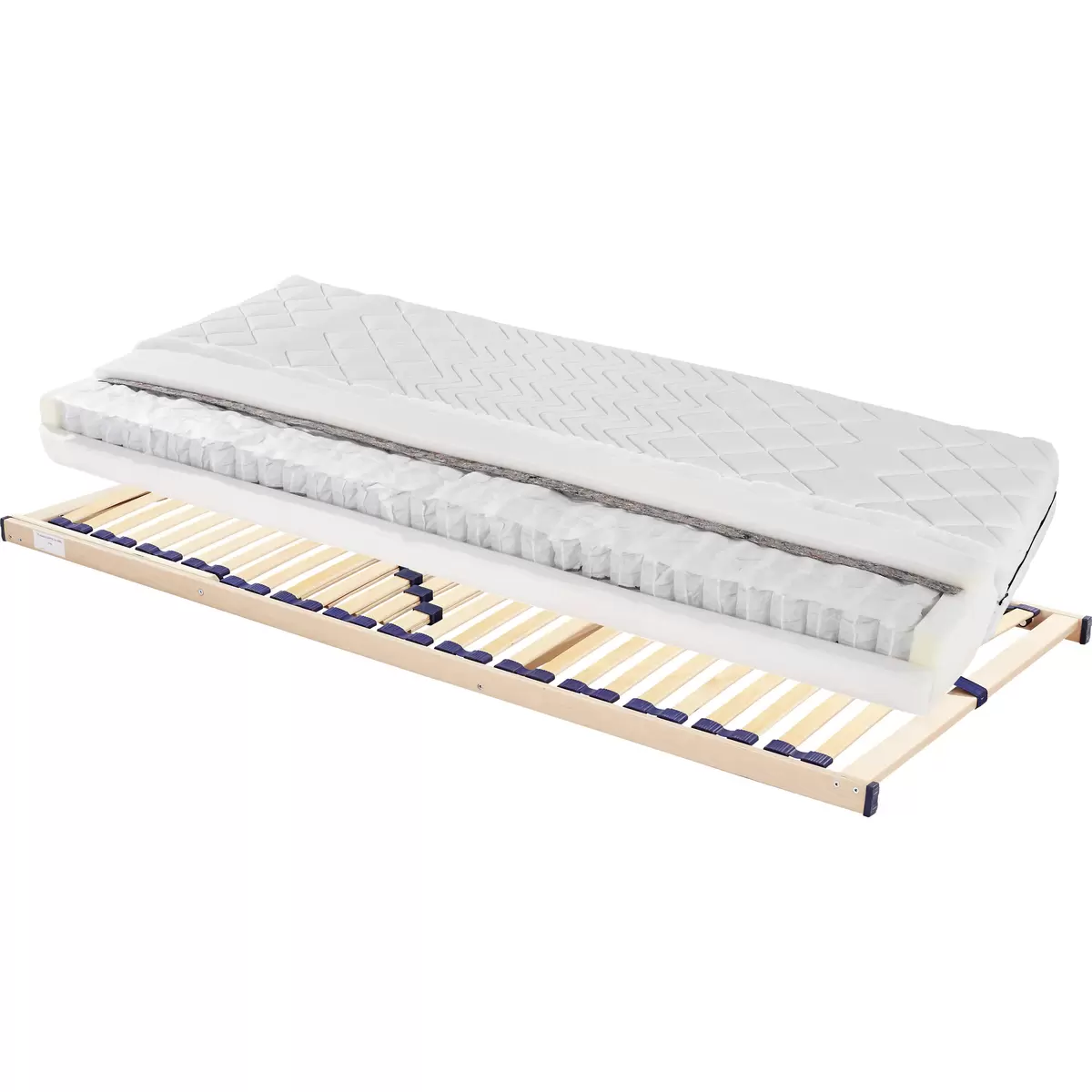 Matratzen-/Lattenrost-Set Primavera H2 80 x 200 weiss
