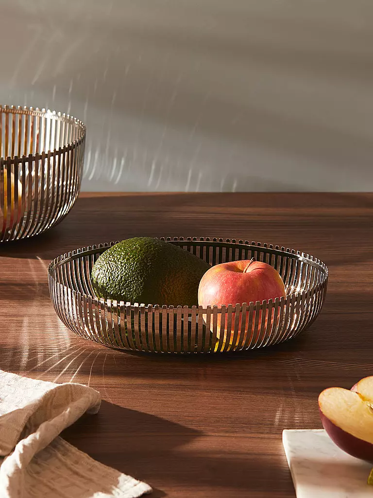 ALESSI Korbschale oval 26cm Edelstahl silber