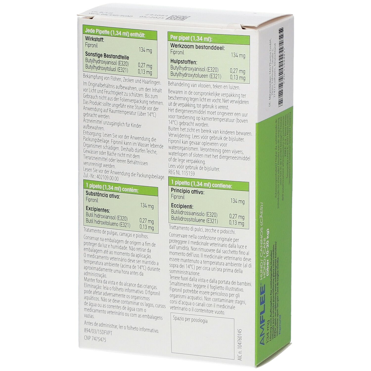 Amflee® 134 mg für mittelgroße Hunde