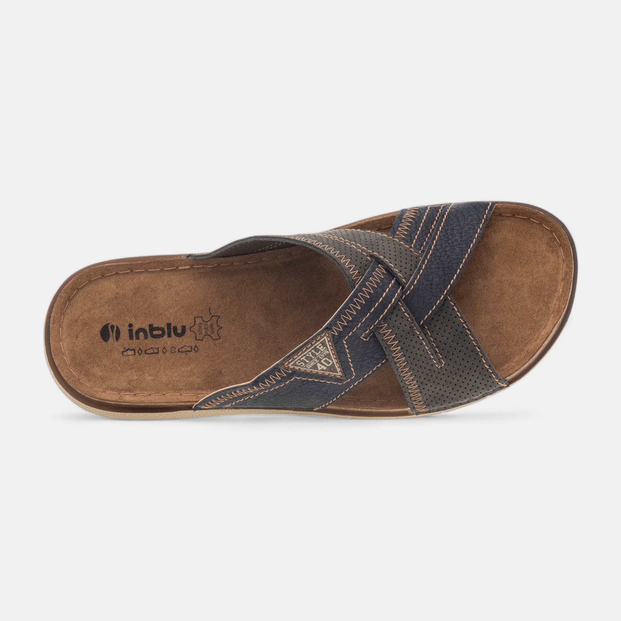 Mules Homme bleu