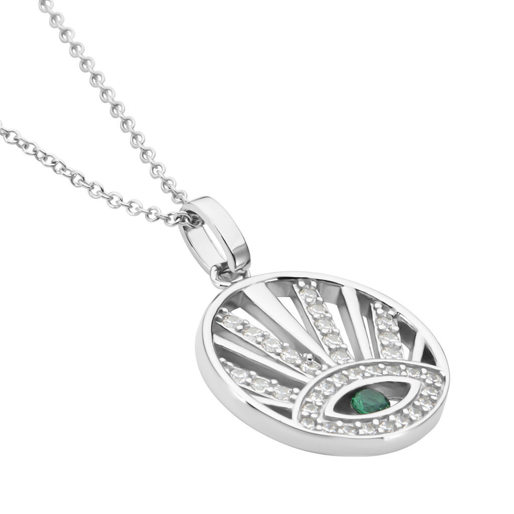 Collier Aries Argent Blanc Oxyde De Zirconium