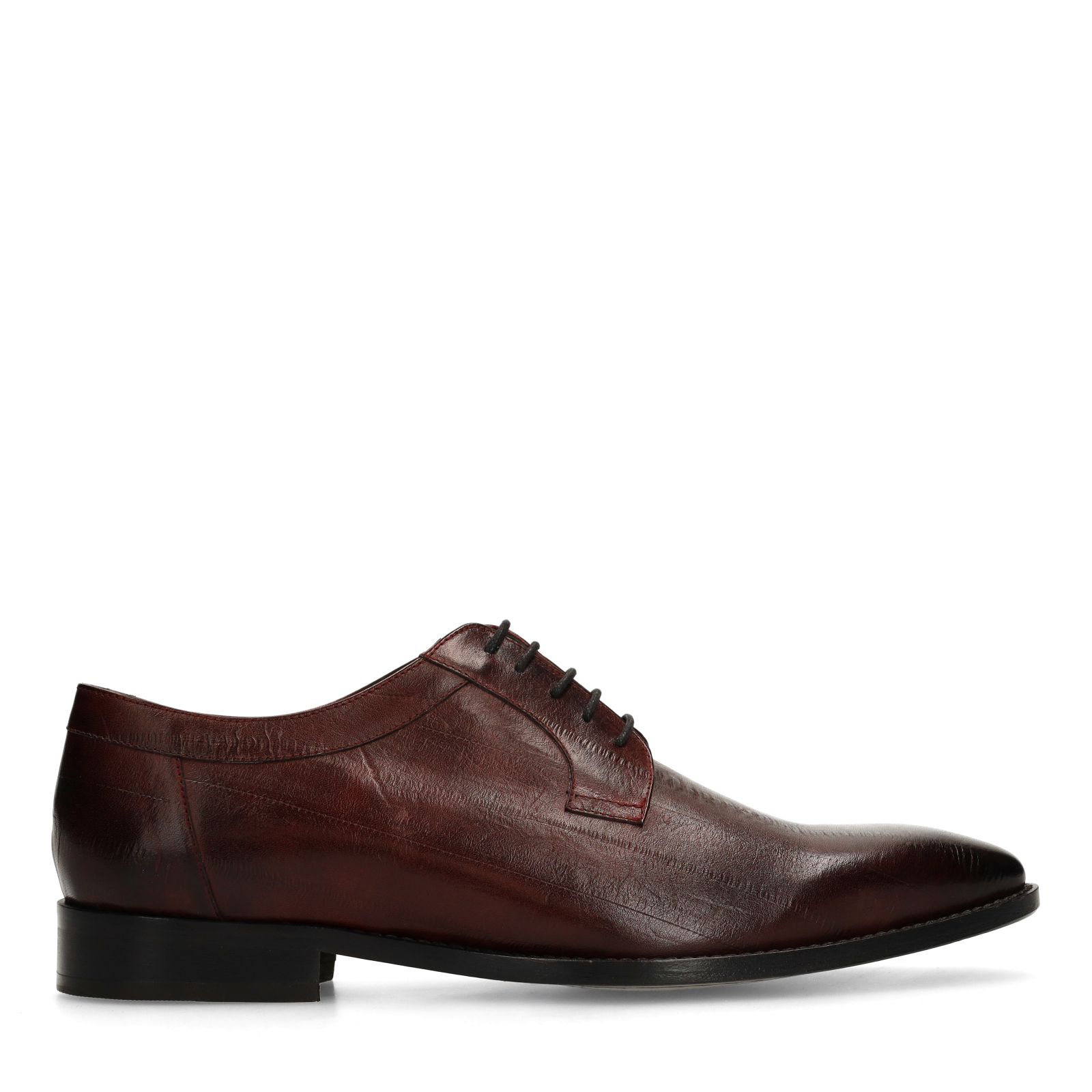 Burgundy leren veterschoenen
