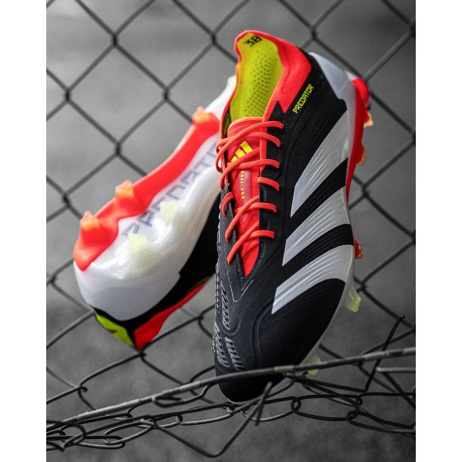 adidas Predator Elite FG Solar Energy - Noir/Blanc/Rouge
