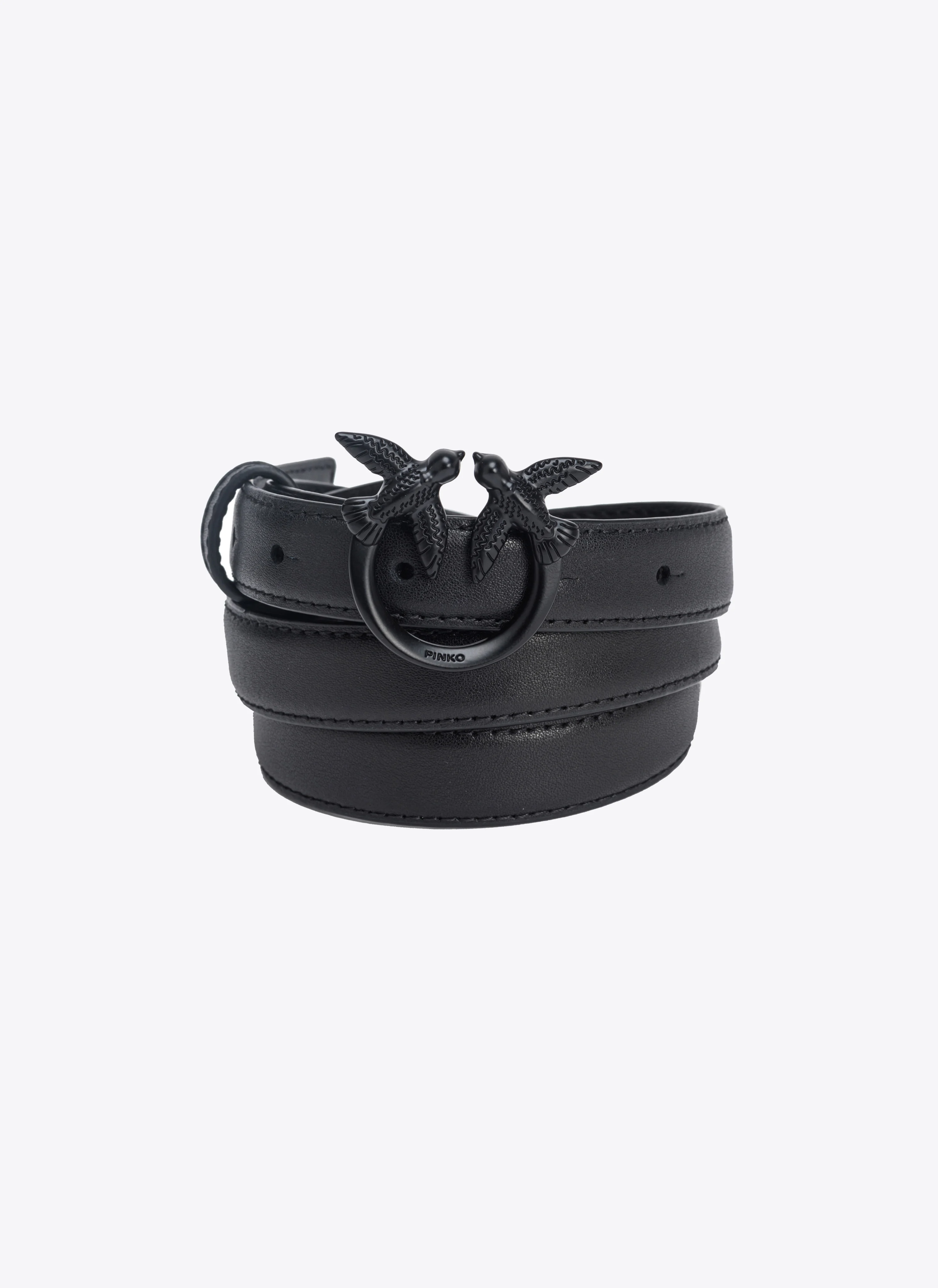 Fine ceinture love birds color block | Noir
