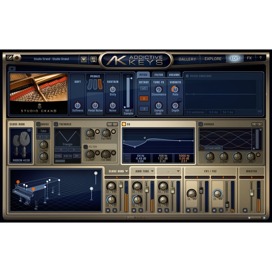 XLN Audio Studio Grand virtuele concertvleugel (download)