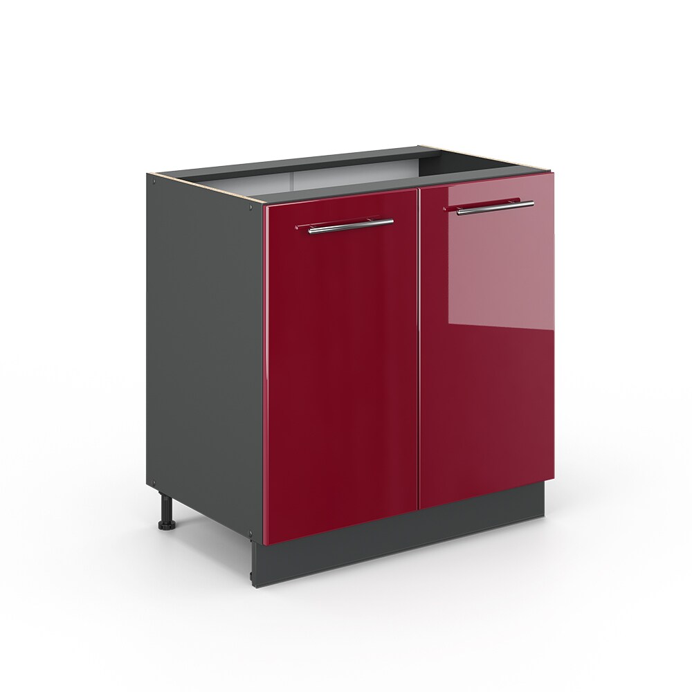 VICCO Unterschrank 80 cm Bordeaux Hochglanz Küchenschrank Hängeschrank Küchenzeile Fame-Line