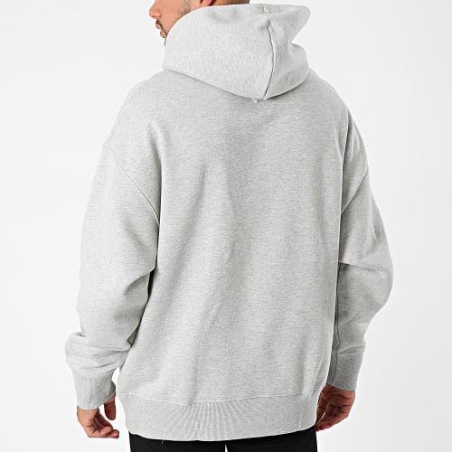 Sweat Capuche Tommy Badge 0904 Gris Chiné