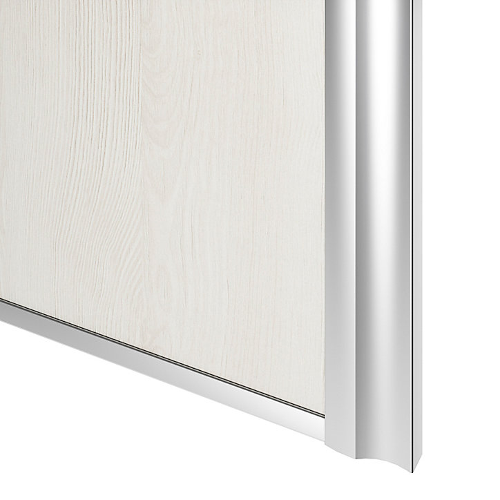 Porte de placard coulissante atelier bois nordique profil gris GoodHome Arius H. 248,5 x L. 76.2 cm + amortisseurs