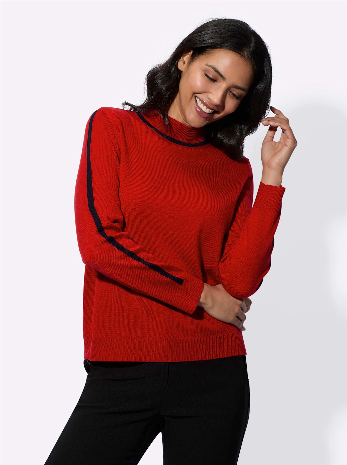 Classic Basics Stehkragenpullover »Langarm-Pullover«