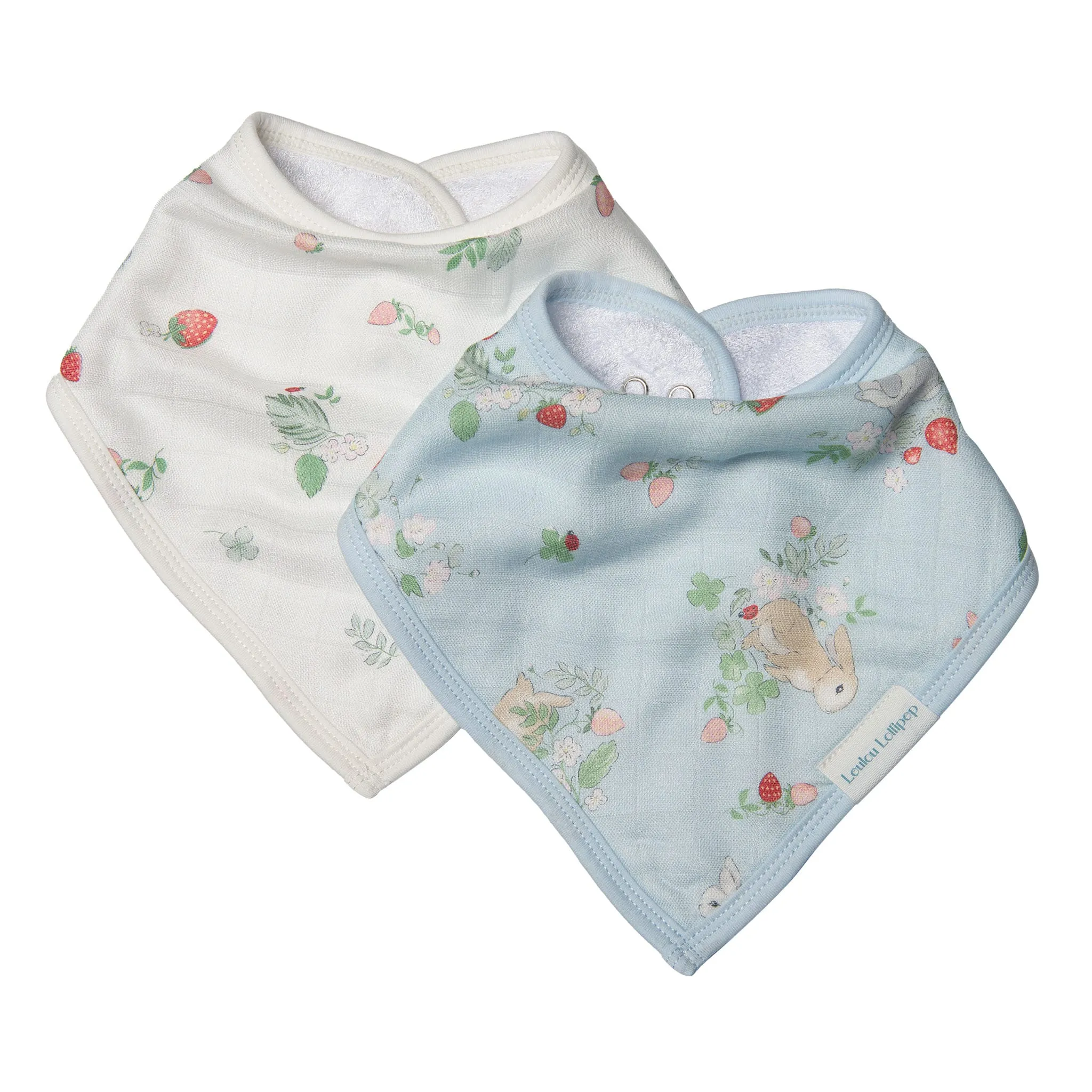 Loulou Lollipop Bavoirs Bandana Mousseline Paquet de 2 -  Lapins